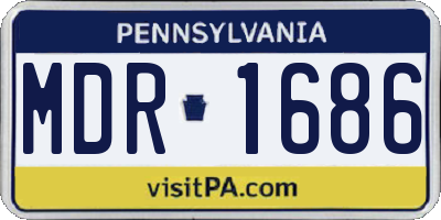 PA license plate MDR1686