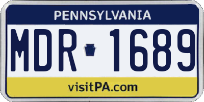 PA license plate MDR1689