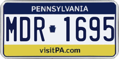 PA license plate MDR1695