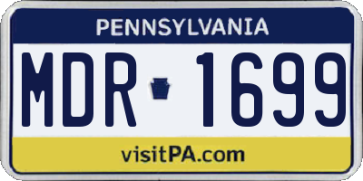 PA license plate MDR1699