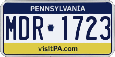 PA license plate MDR1723