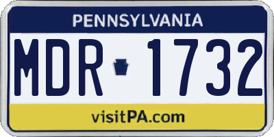 PA license plate MDR1732