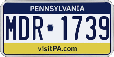 PA license plate MDR1739
