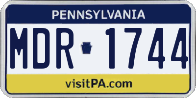 PA license plate MDR1744