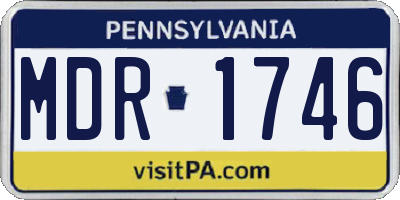 PA license plate MDR1746