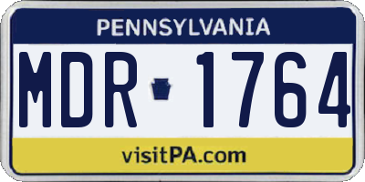 PA license plate MDR1764