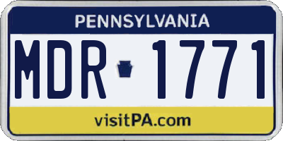 PA license plate MDR1771