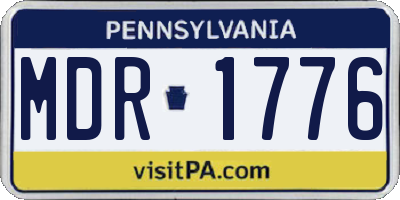 PA license plate MDR1776