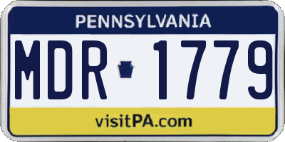 PA license plate MDR1779