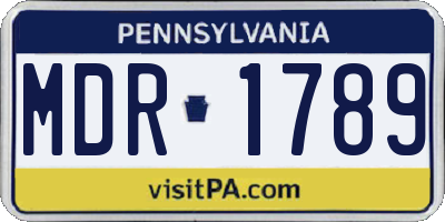 PA license plate MDR1789