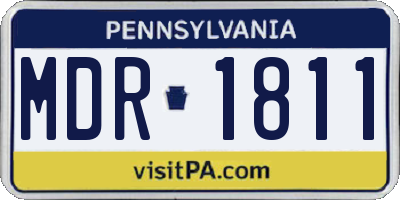 PA license plate MDR1811