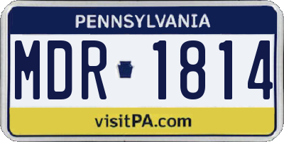 PA license plate MDR1814