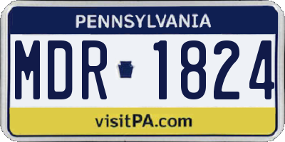 PA license plate MDR1824