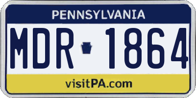 PA license plate MDR1864