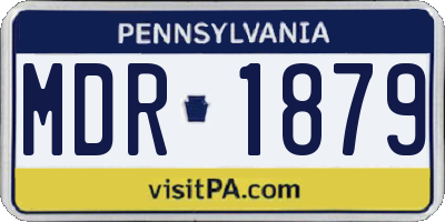 PA license plate MDR1879