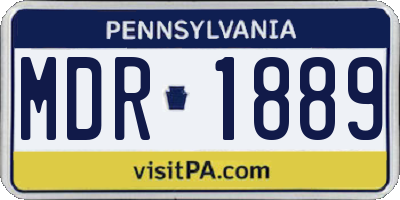 PA license plate MDR1889