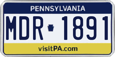 PA license plate MDR1891