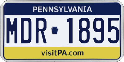 PA license plate MDR1895