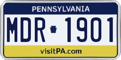 PA license plate MDR1901