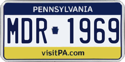 PA license plate MDR1969