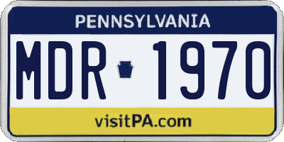 PA license plate MDR1970
