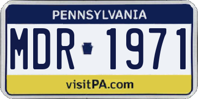 PA license plate MDR1971