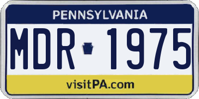 PA license plate MDR1975