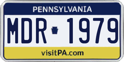 PA license plate MDR1979