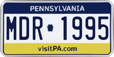 PA license plate MDR1995