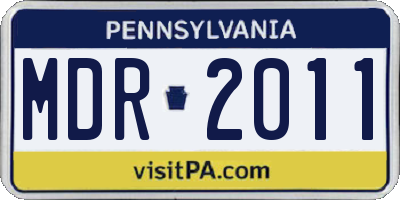 PA license plate MDR2011