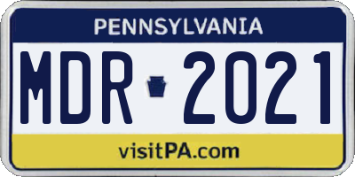 PA license plate MDR2021