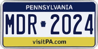 PA license plate MDR2024