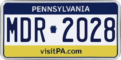 PA license plate MDR2028