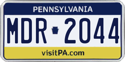 PA license plate MDR2044
