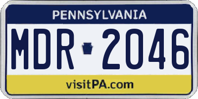 PA license plate MDR2046