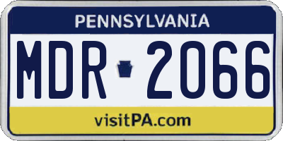 PA license plate MDR2066