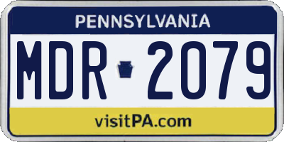 PA license plate MDR2079