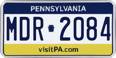 PA license plate MDR2084