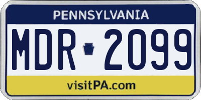 PA license plate MDR2099