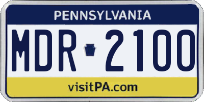PA license plate MDR2100