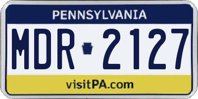 PA license plate MDR2127