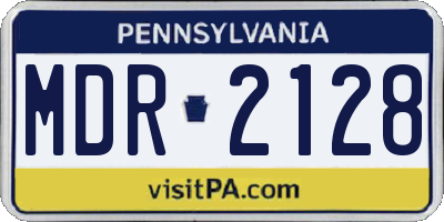 PA license plate MDR2128