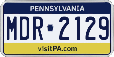 PA license plate MDR2129