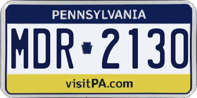 PA license plate MDR2130