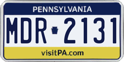 PA license plate MDR2131