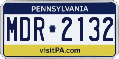 PA license plate MDR2132