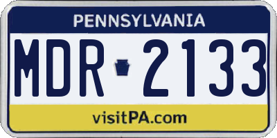 PA license plate MDR2133