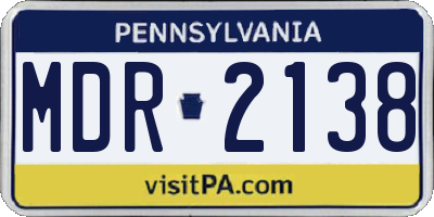 PA license plate MDR2138