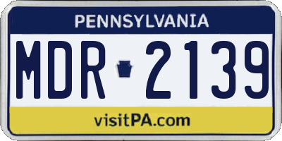 PA license plate MDR2139
