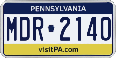 PA license plate MDR2140